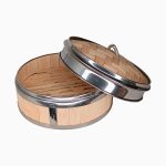 ظرف بخارپز بامبو دور استیل